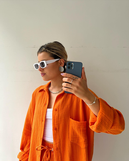 Zomer dames set met korte broek en kraag – Elvía