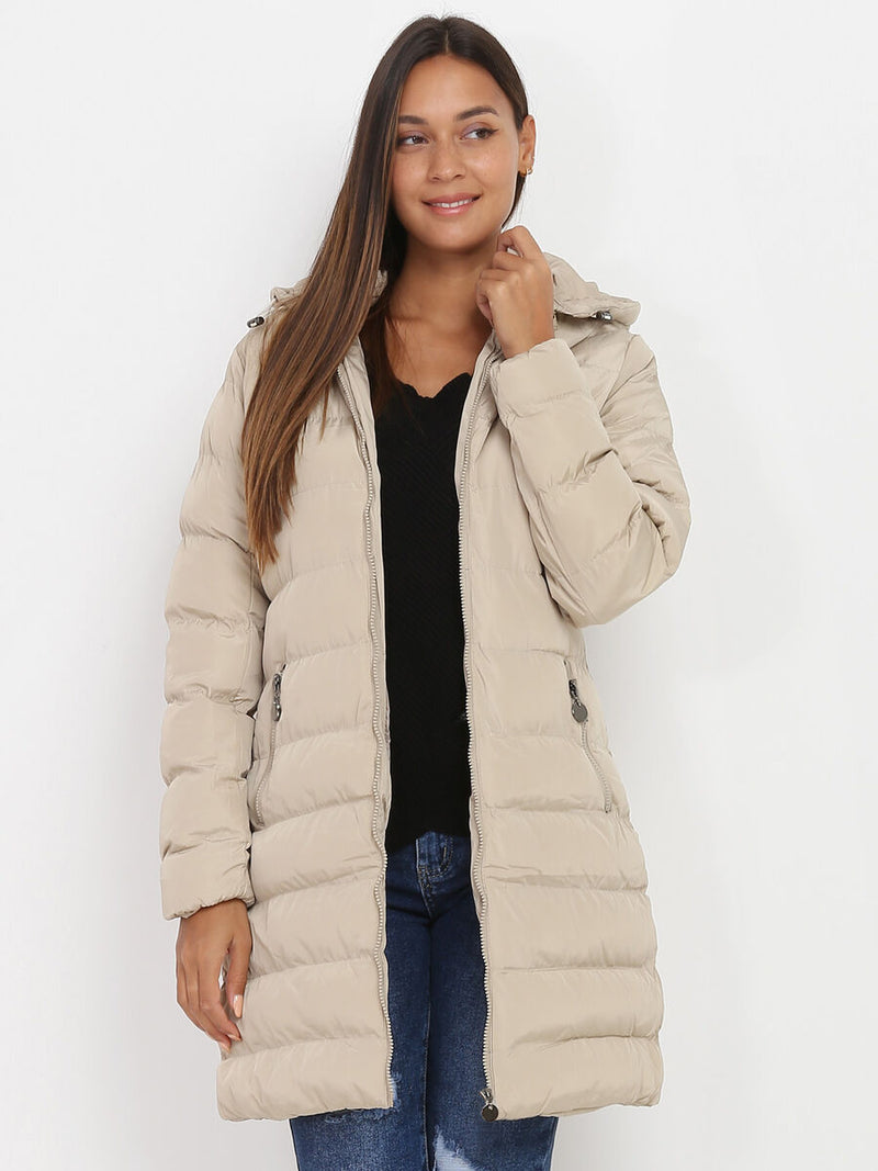 Warme winterjas met capuchon voor dames – Lisa