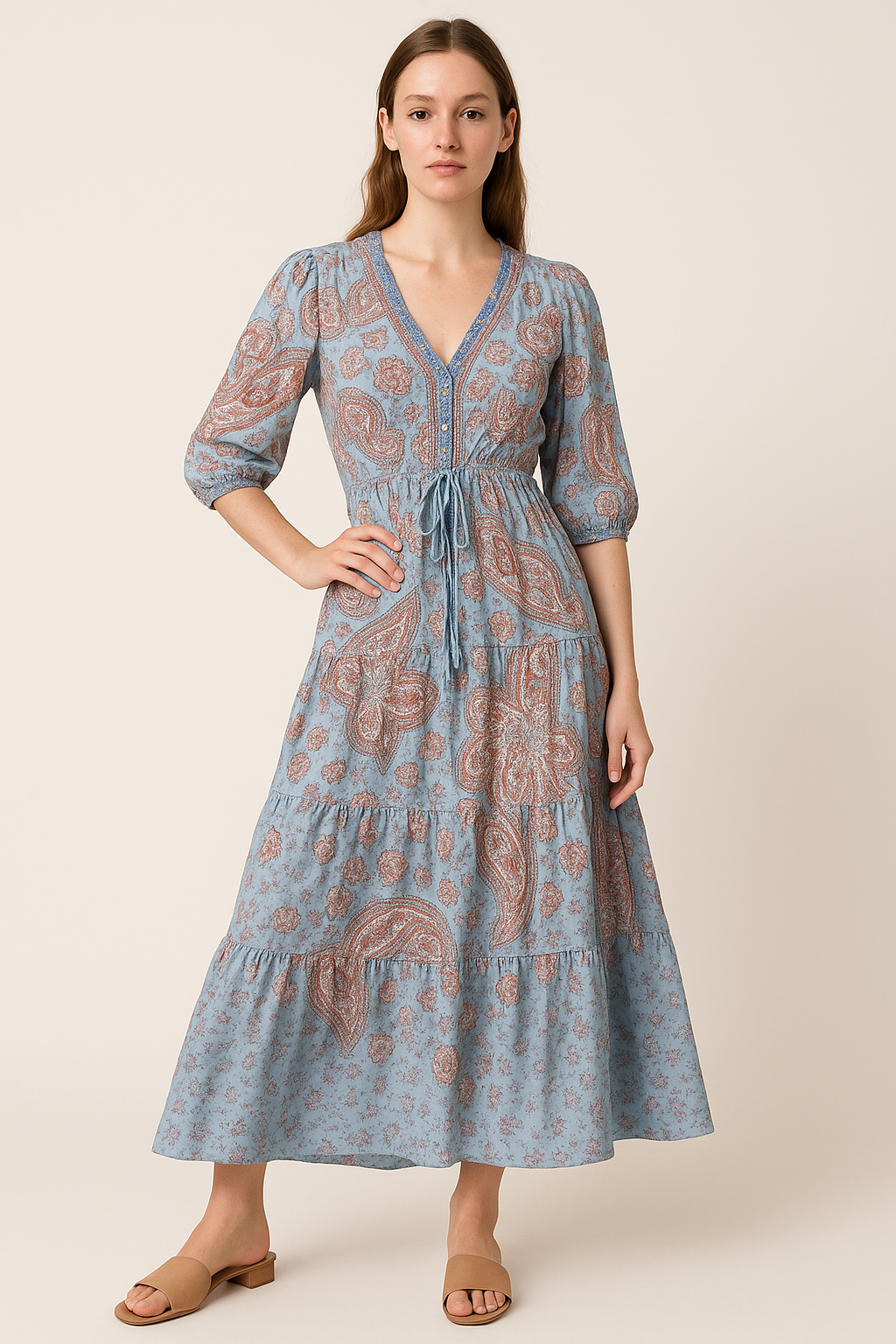Comfortabele Chique Jurk met Koord – Elsa