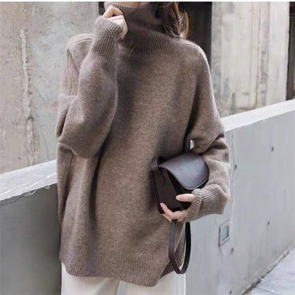 Luxe cashmere turtleneck sweater met losse pasvorm – Isabelle