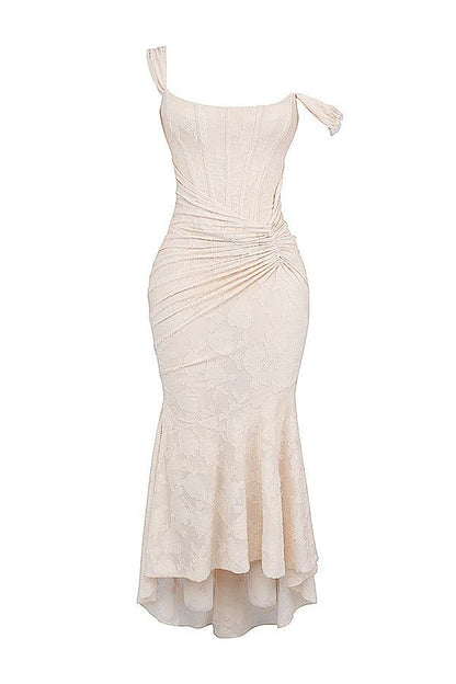 Getextureerde maxi-jurk met elegante uitstraling – Valeria