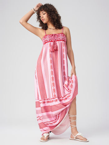 Zomerjurk Boho Gehaakt Detail Verstelbare Bandjes – Freesia