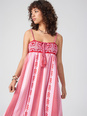 Zomerjurk Boho Gehaakt Detail Verstelbare Bandjes – Freesia