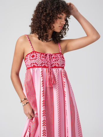 Zomerjurk Boho Gehaakt Detail Verstelbare Bandjes – Freesia