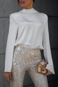 Backless blouse met sjaalkraag voor dames – Noëlle