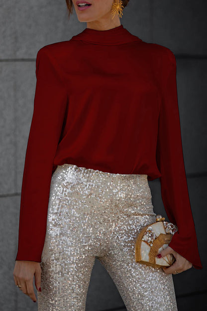 Backless blouse met sjaalkraag voor dames – Noëlle