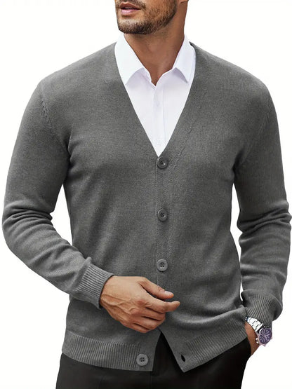 Comfortabele gebreide heren cardigan sweater – Henry