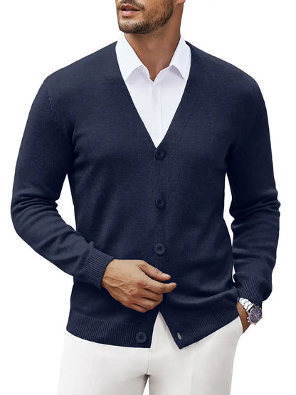 Comfortabele gebreide heren cardigan sweater – Henry