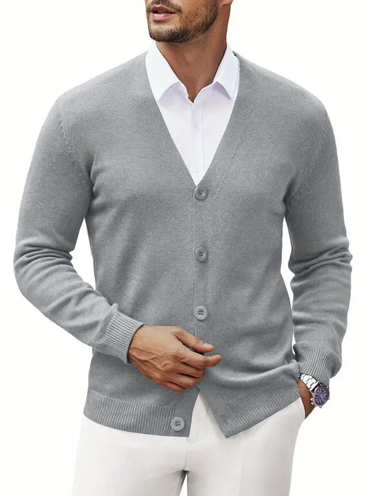 Comfortabele gebreide heren cardigan sweater – Henry