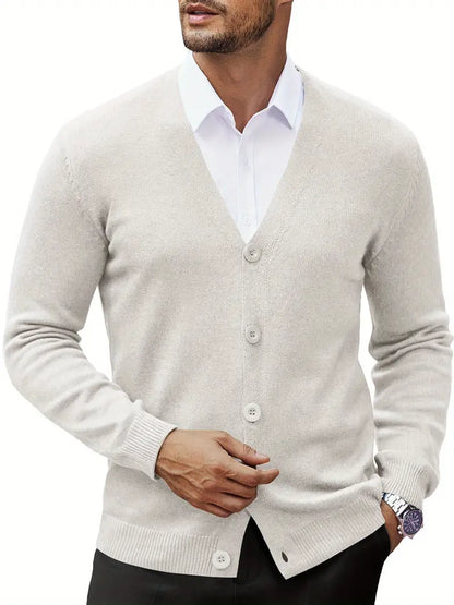 Comfortabele gebreide heren cardigan sweater – Henry