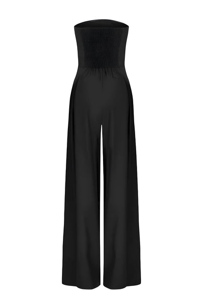 Dames jumpsuit strapless elegant vloeiend avond – Serelina