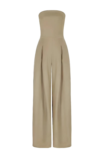 Dames jumpsuit strapless elegant vloeiend avond – Serelina