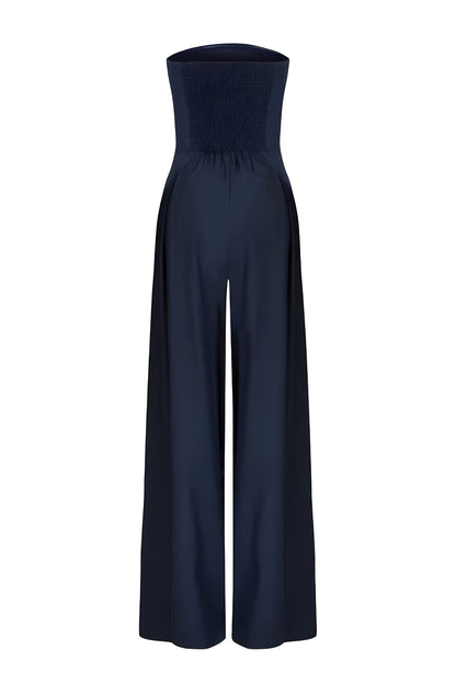 Dames jumpsuit strapless elegant vloeiend avond – Serelina
