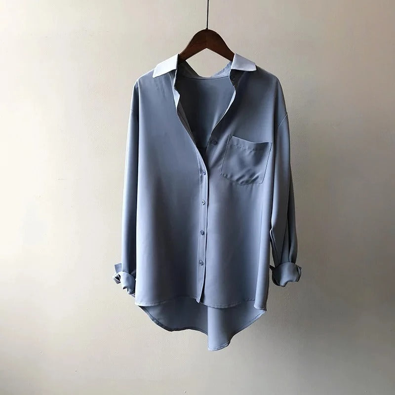 Luxe Zijde Blouse voor Elegante Comfort – Sorella