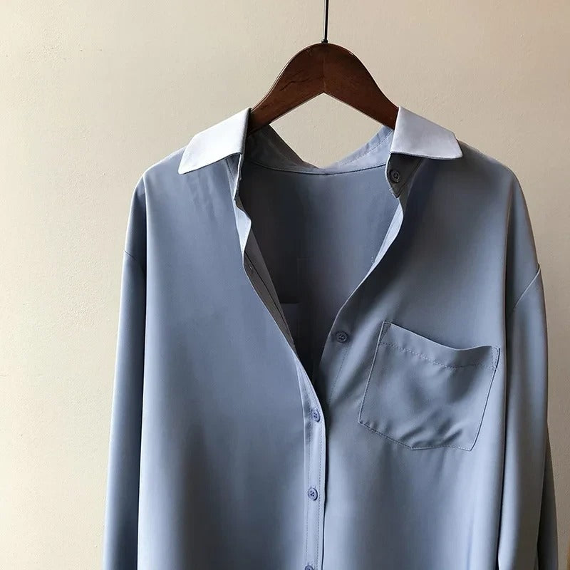 Luxe Zijde Blouse voor Elegante Comfort – Sorella
