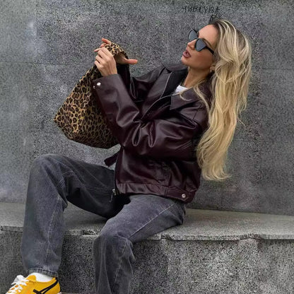 Leren Jas Met Zipper Voor Dames - Emily