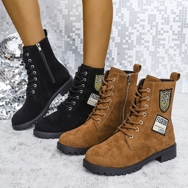 Stijlvolle Winterlaarzen Met Veters Voor Dames – Kate