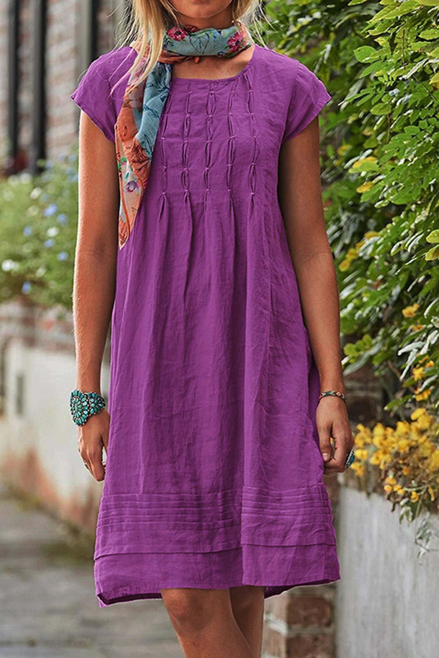 Zomerjurk Comfort Casual Ronde Hals Look – Sanne