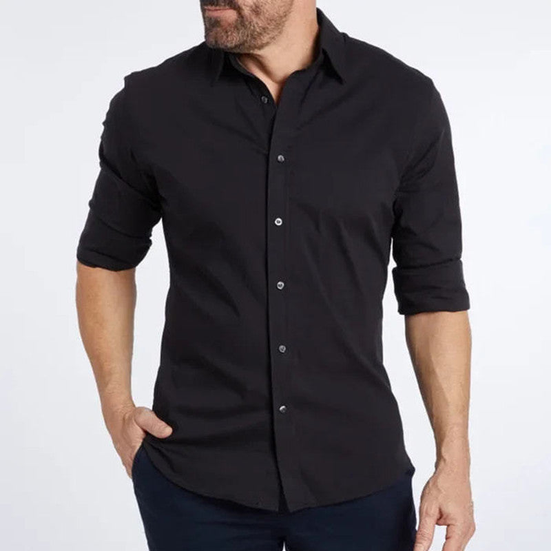 Stijlvolle Zipper Shirt Met Knoopjes Voor Heren - Bjorn