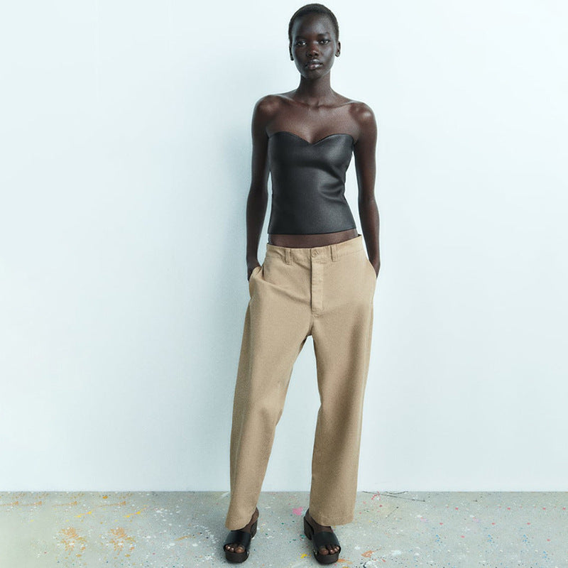 Strapless metallic feesttop voor dames – Celina