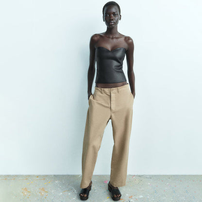 Strapless metallic feesttop voor dames – Celina