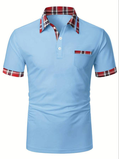 Polo Korte Mouw Color Block Heren – Levi