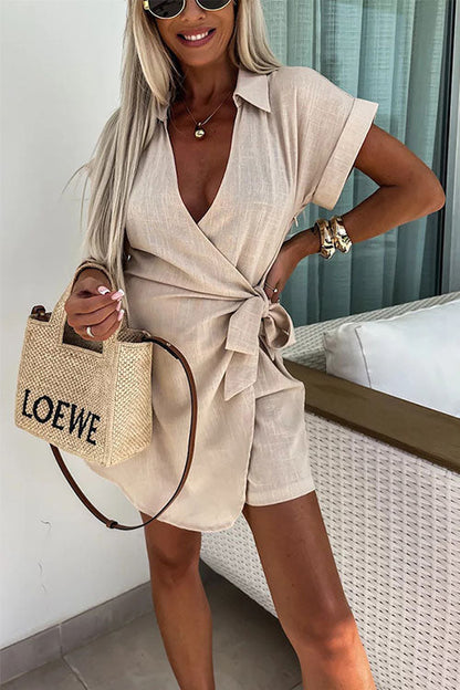 Korte mouwen dames jumpsuit voor zomerstijl – Noor