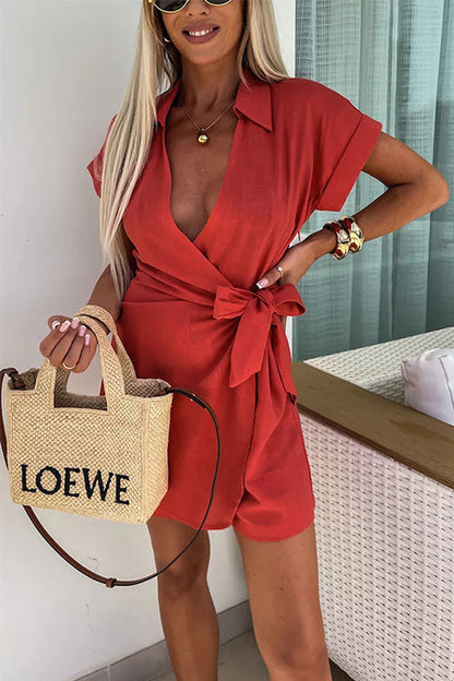 Korte mouwen dames jumpsuit voor zomerstijl – Noor
