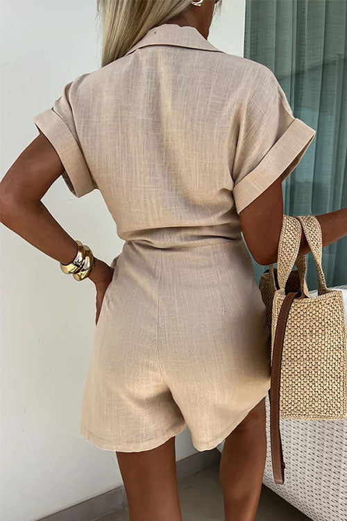 Korte mouwen dames jumpsuit voor zomerstijl – Noor