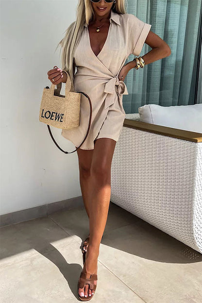 Korte mouwen dames jumpsuit voor zomerstijl – Noor