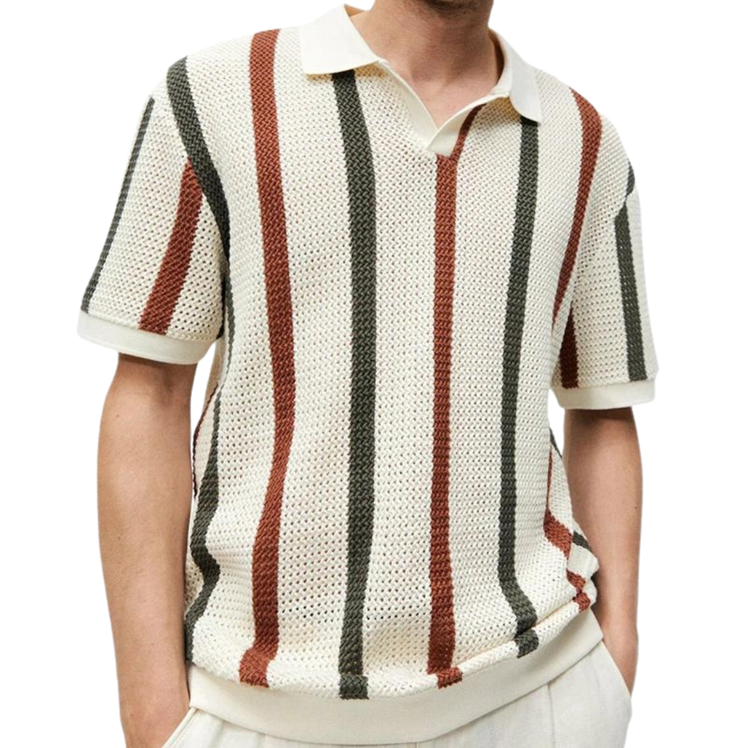 Golf Polo Heren Vintage Gestreept voor Zomer – Luuk