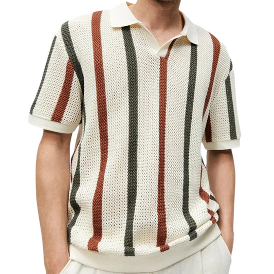 Golf Polo Heren Vintage Gestreept voor Zomer – Luuk