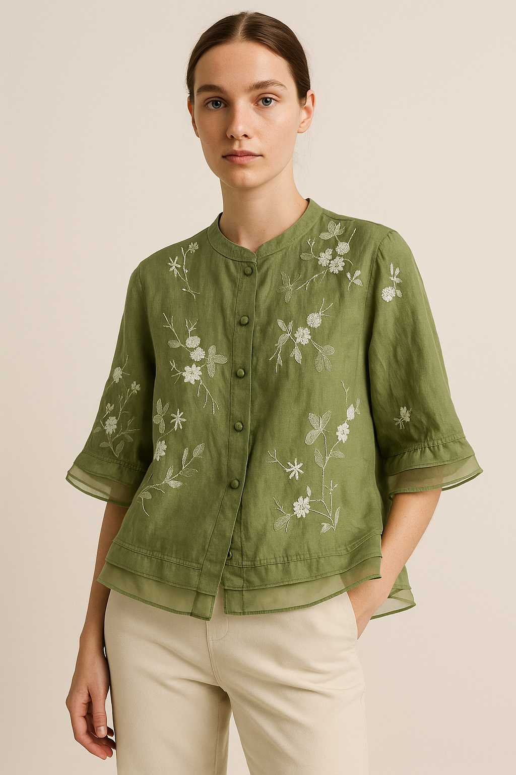 Luchtige Geborduurde Zomerblouse voor Dames – Laurienne