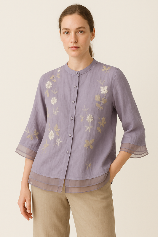 Luchtige Geborduurde Zomerblouse voor Dames – Laurienne