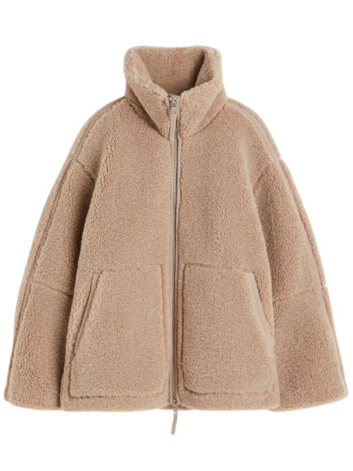 Alpaca Fleece Jas voor Dames met Rechte Pasvorm – Elinna