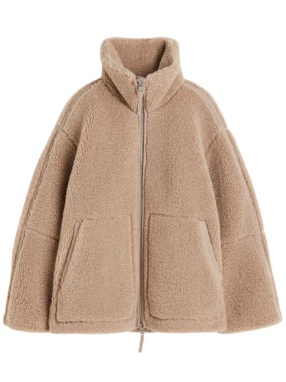 Alpaca Fleece Jas voor Dames met Rechte Pasvorm – Elinna