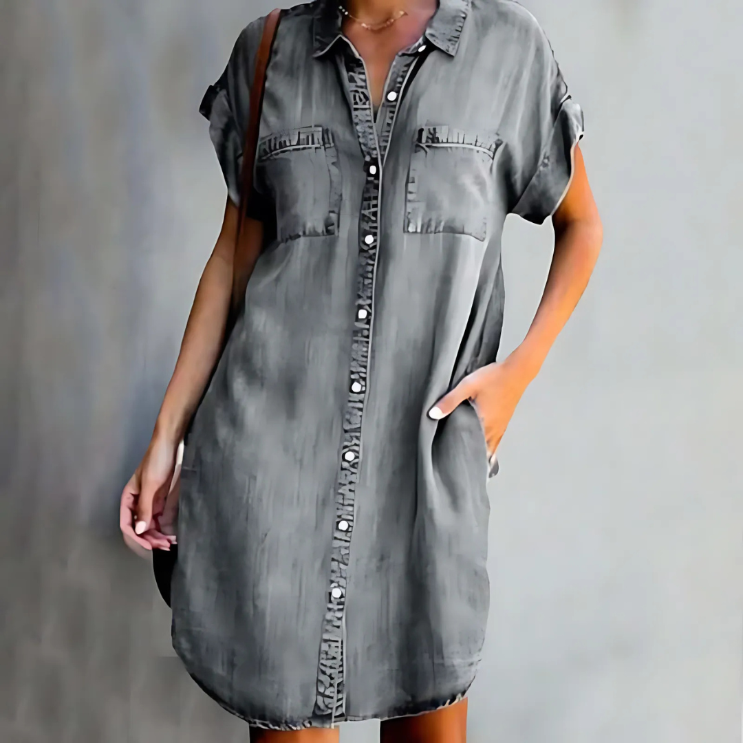 Elegante midi-jurk met flatterende pasvorm – Nova