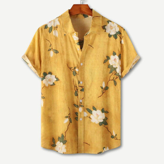Hawaii Bloemen Shirt Korte Mouwen Zomerlook – Tom