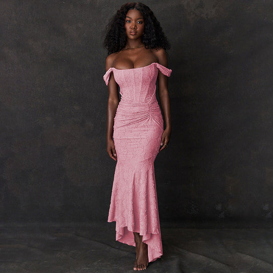 Fishtail maxi avondjurk elegant en vrouwelijk – Aureva