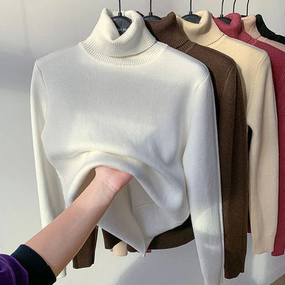 Fluweel gevoerde coltrui voor dames – Sophie