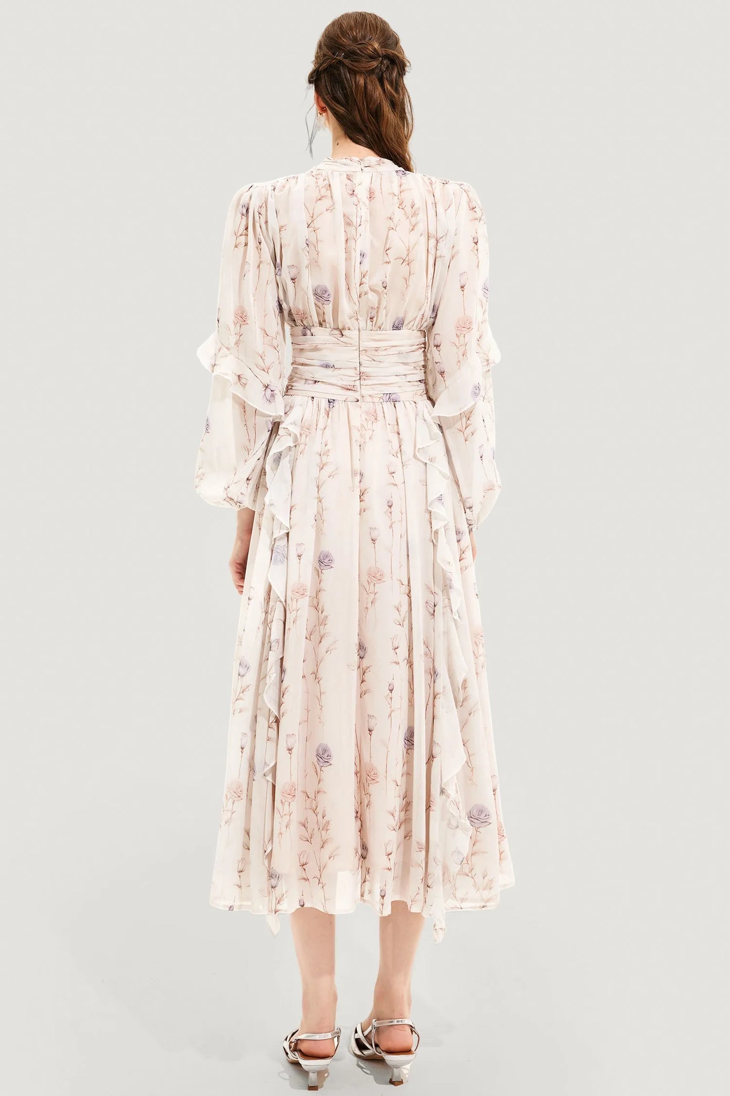 Zomerjurk Bloemenprint Elegant Plooirok Dames – Oceane