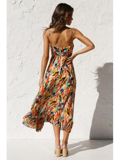 Kleurrijke zomerjurk voor dames in speelse stijl – Thalya