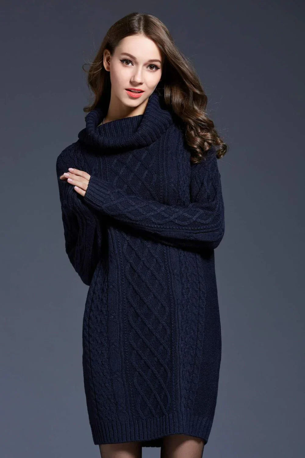 Gebreide sweater jurk voor winterse dagen – Laura