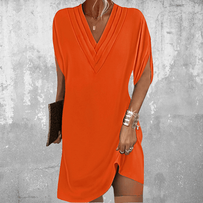 Dames Elegante V-hals Jurk Losvallend Comfort – Emma
