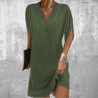 Dames Elegante V-hals Jurk Losvallend Comfort – Emma