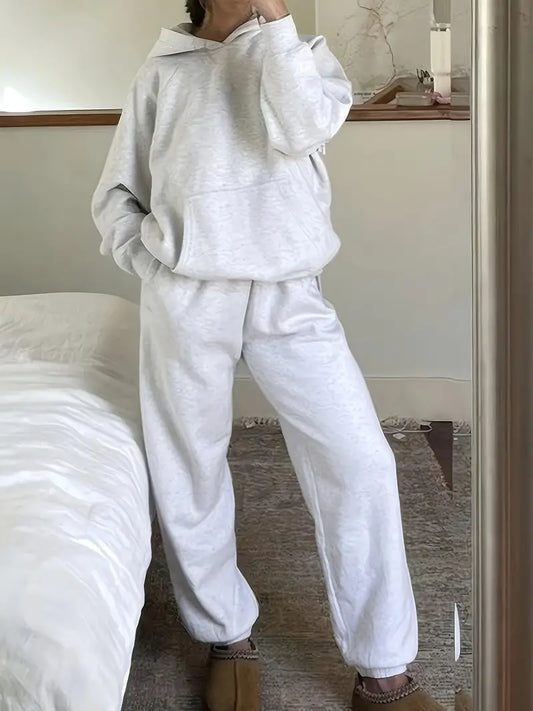 Knusse fleece hoodie & joggers set voor dames – Sophie