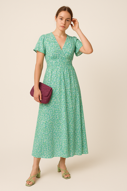 Lange Bloemenjurk voor Zomerse Elegantie – Pauline
