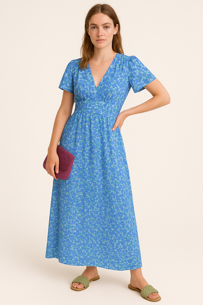 Lange Bloemenjurk voor Zomerse Elegantie – Pauline