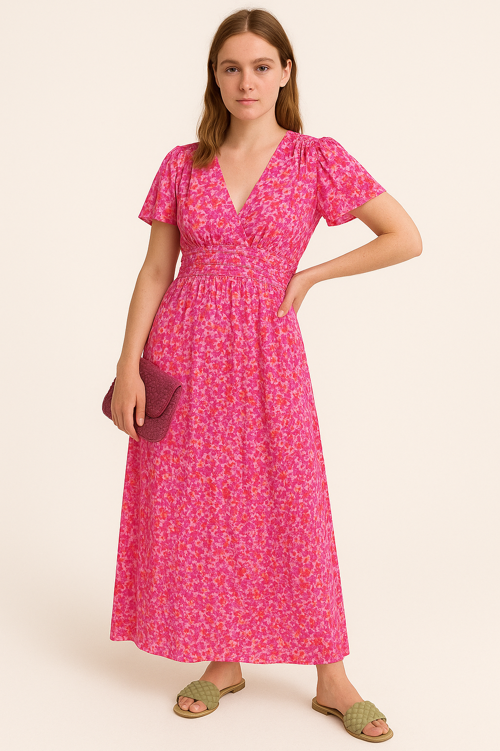 Lange Bloemenjurk voor Zomerse Elegantie – Pauline