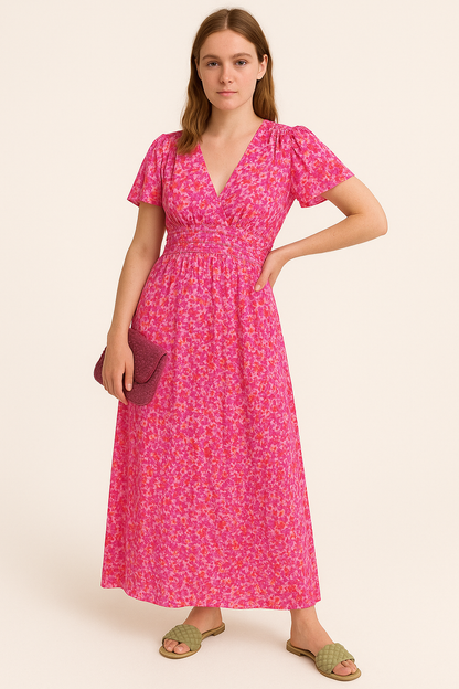 Lange Bloemenjurk voor Zomerse Elegantie – Pauline